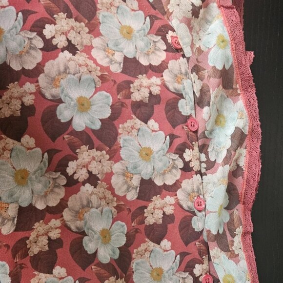 Aritzia Wilfred Eden Floral Ruffle Blouse Size XS - Picture 4 of 7